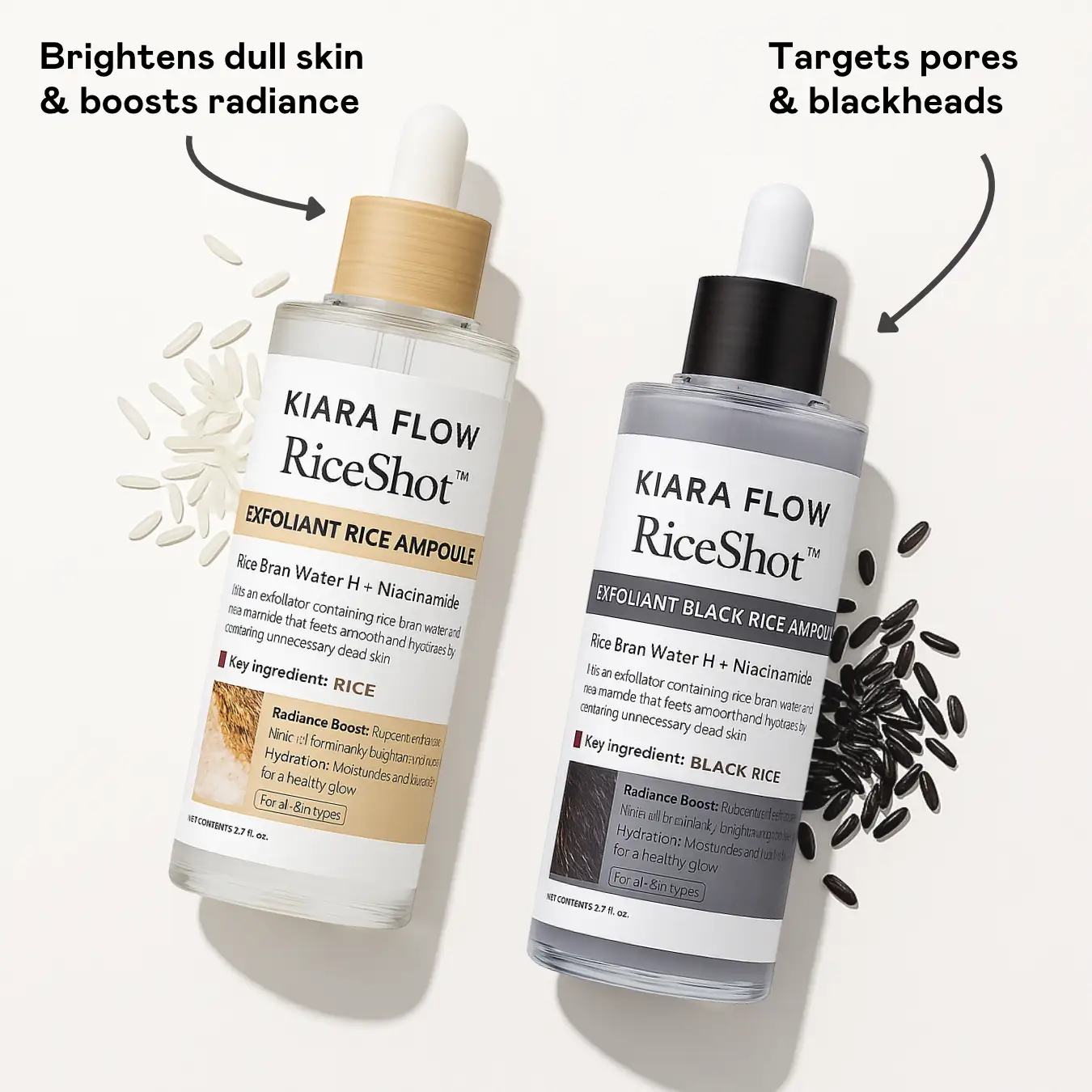 KIARA FLOW RiceShot™ Duo Exfoliator