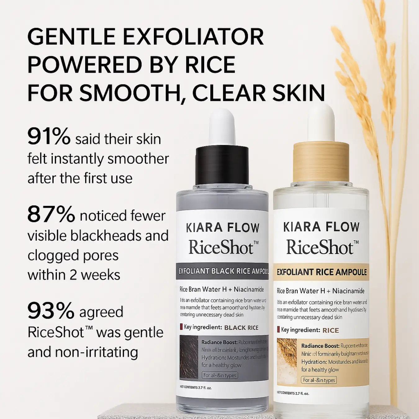 KIARA FLOW RiceShot™ Duo Exfoliator